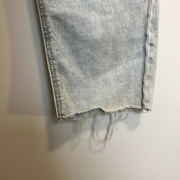 NWOT American Eagle Womens Skinny Jeans 12 Long 100% Cotton Raw Hem Distressed - Picture 3 of 16